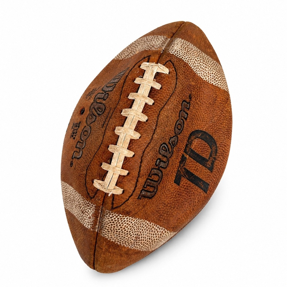 Wilson Official Size Football TD F1201 Leather Brown Made in USA Vintage Sports